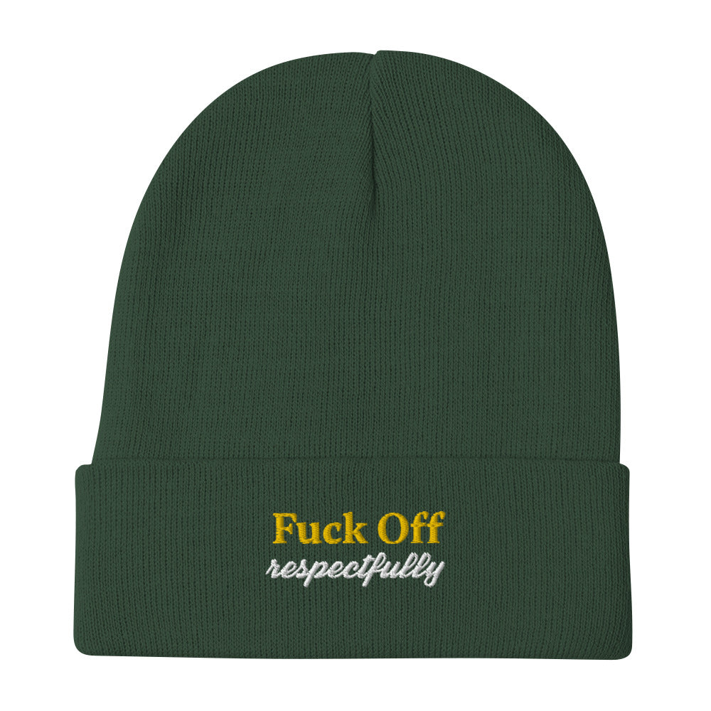 Fuck Off | Embroidered Beanie