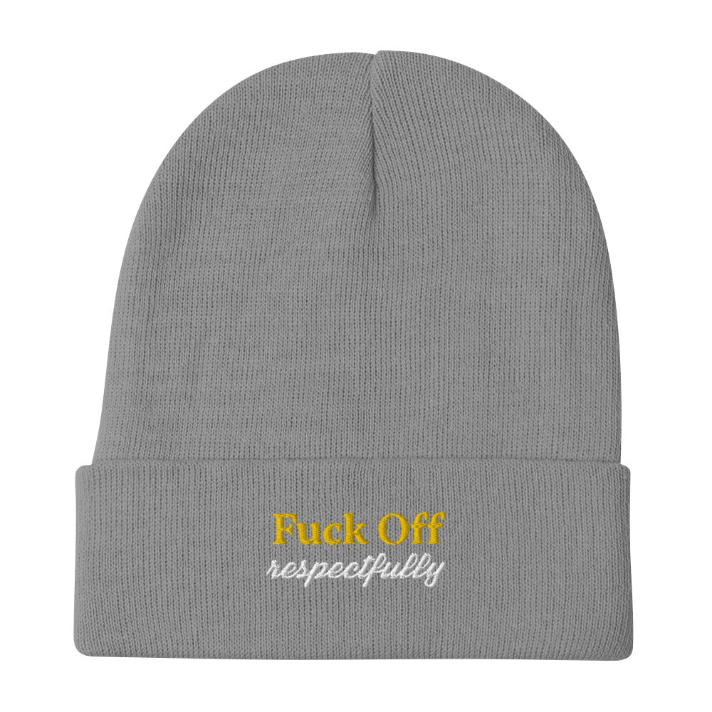 Fuck Off | Embroidered Beanie