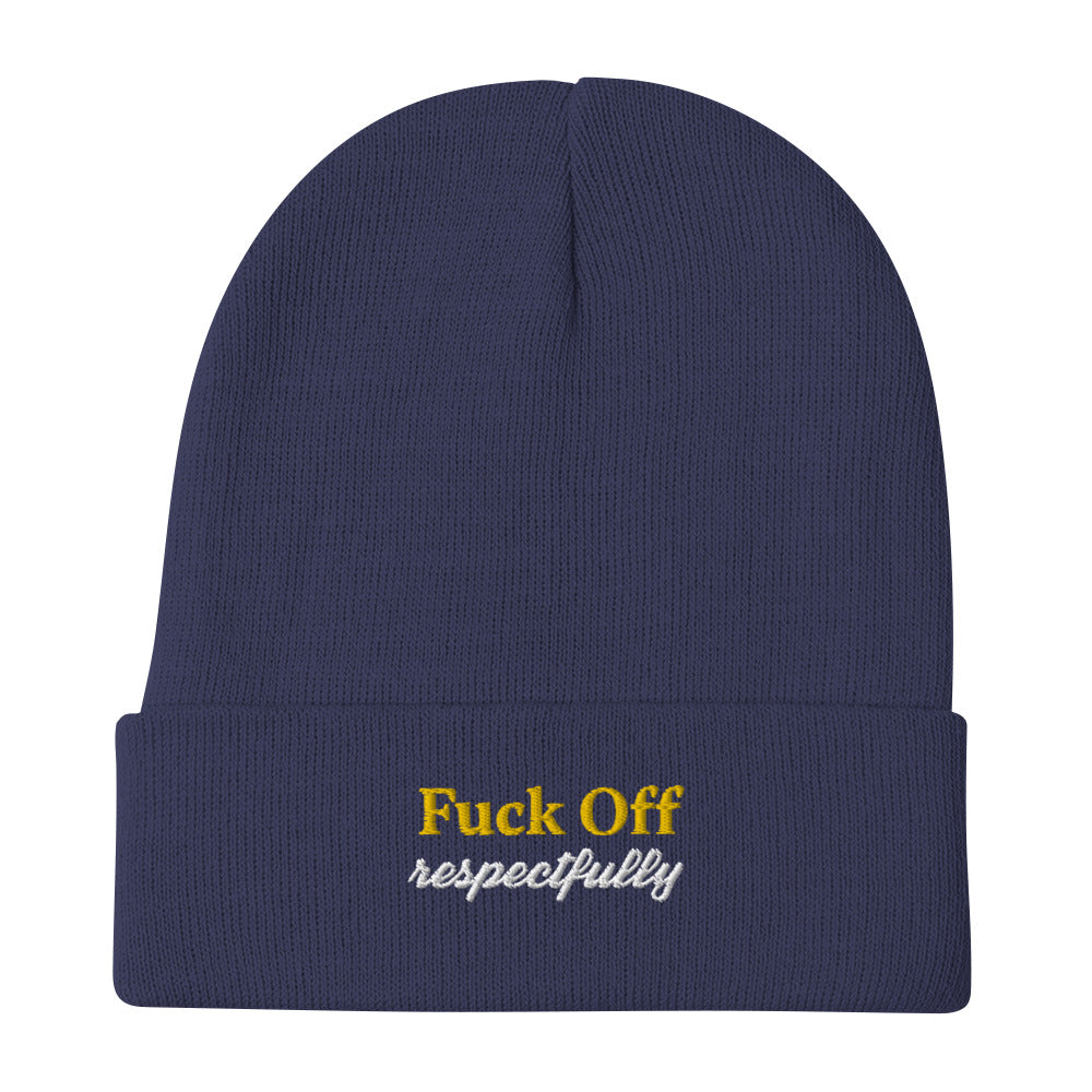 Fuck Off | Embroidered Beanie