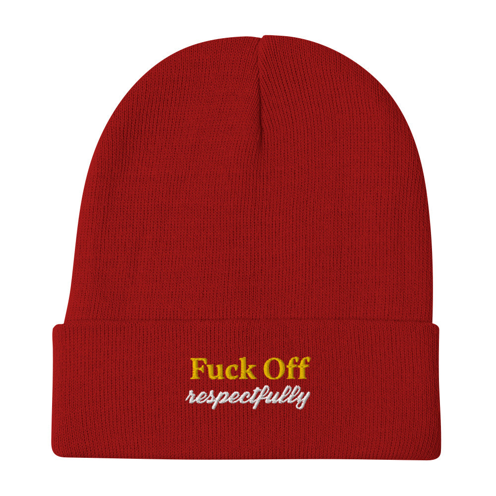 Fuck Off | Embroidered Beanie