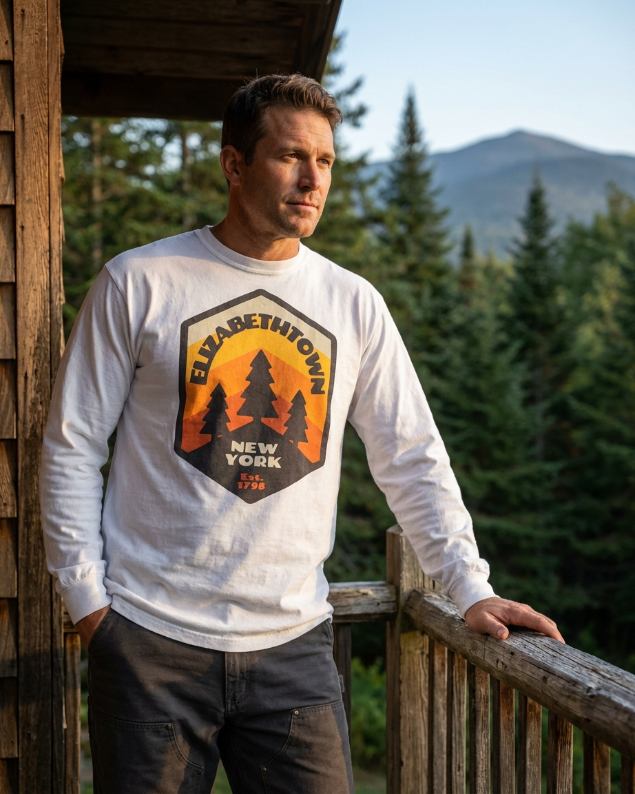 Elizabethtown Badge Garment-dyed heavyweight long-sleeve shirt