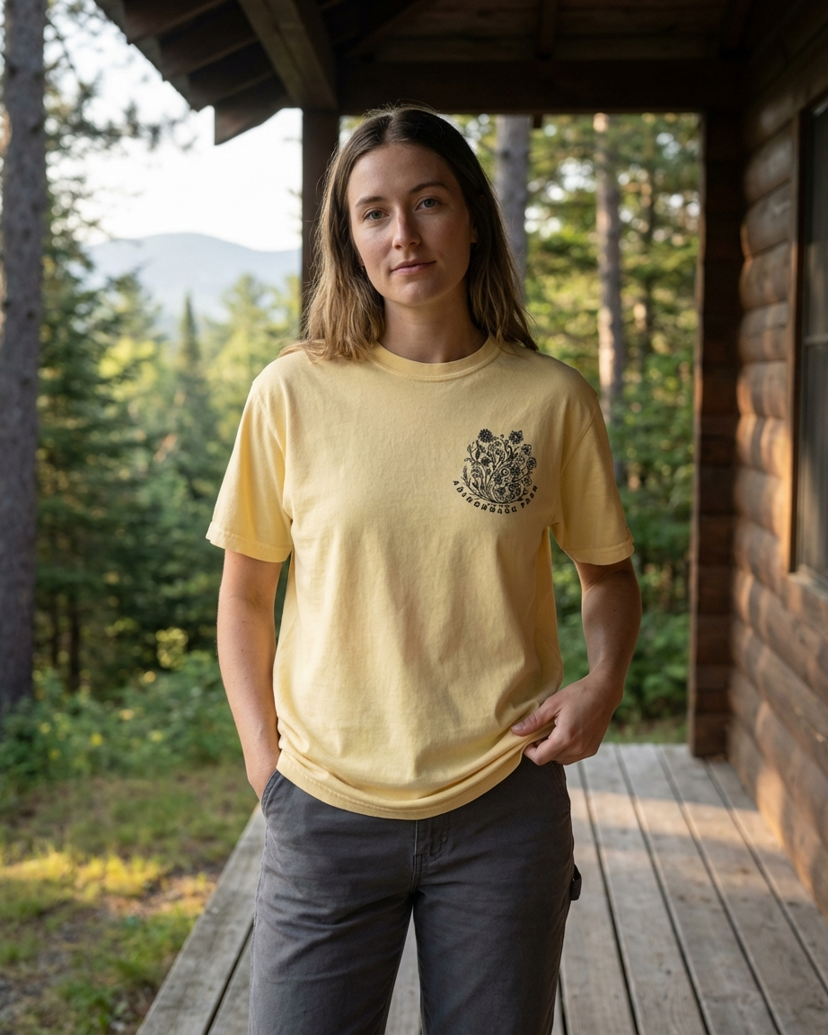Adirondack Floral Unisex garment-dyed heavyweight t-shirt