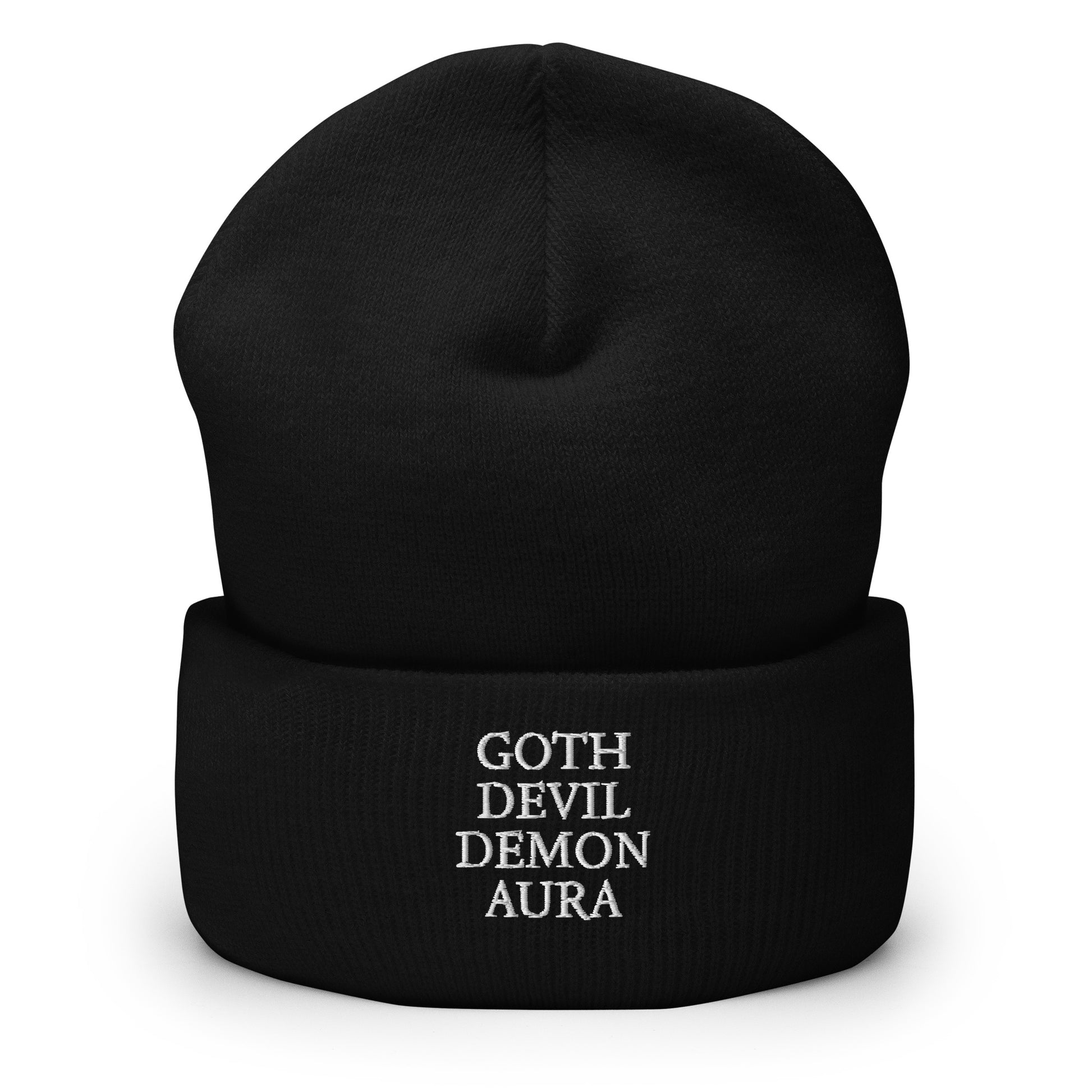 Goth Devil Demon Aura Beanie Product mockup