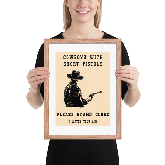 Cowboys With Short Pistols Framed poster