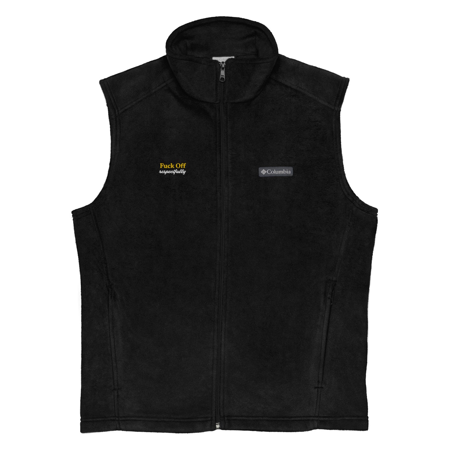 Fuck Off Men’s Columbia fleece vest