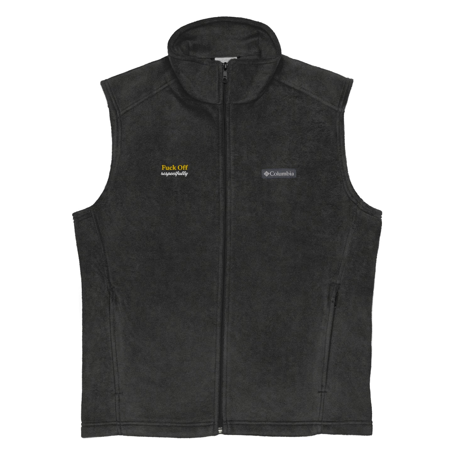 Fuck Off Men’s Columbia fleece vest