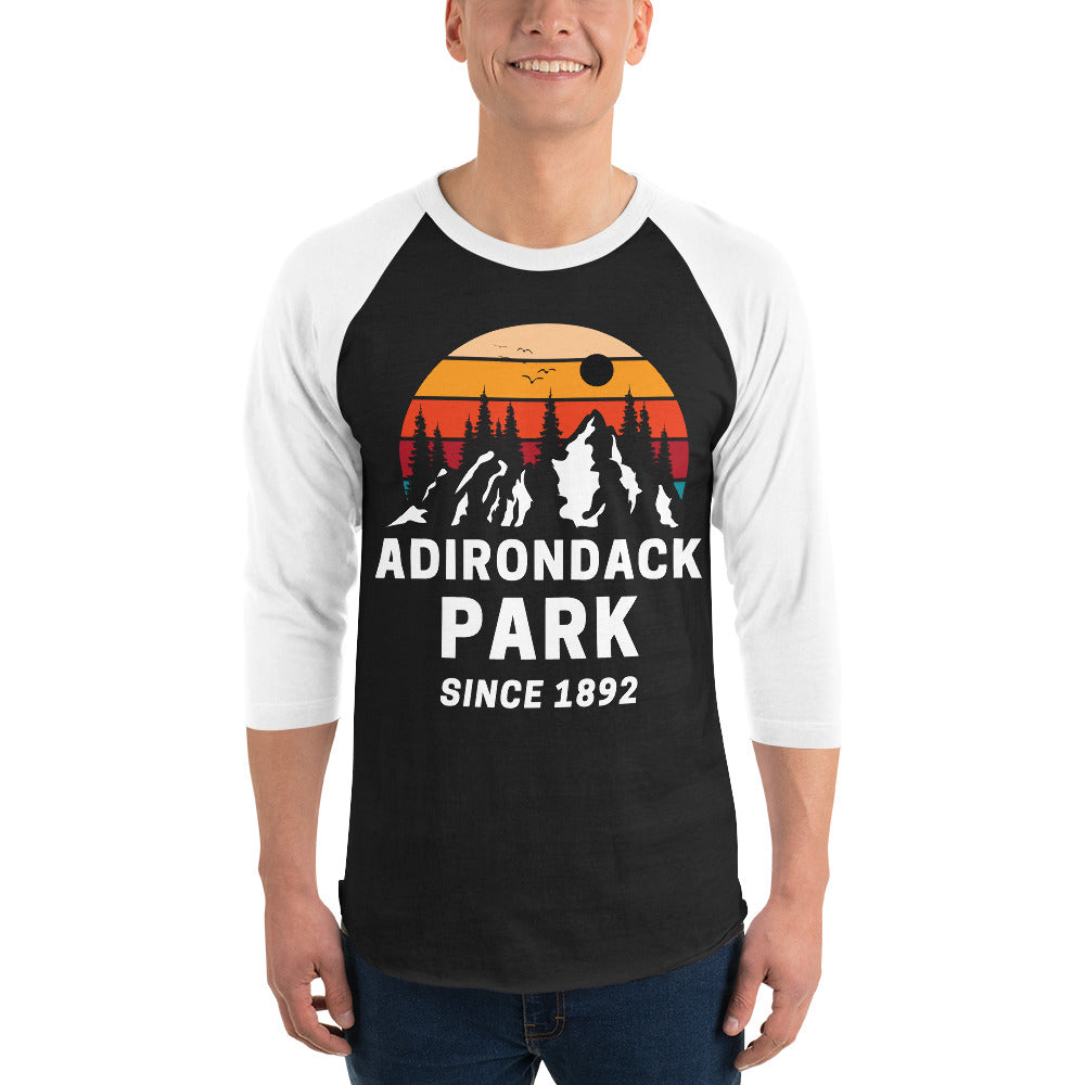 Adirondack Park Mountain Unisex 3/4 sleeve raglan shirt