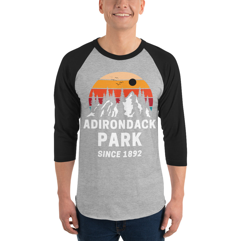 Adirondack Park Mountain Unisex 3/4 sleeve raglan shirt