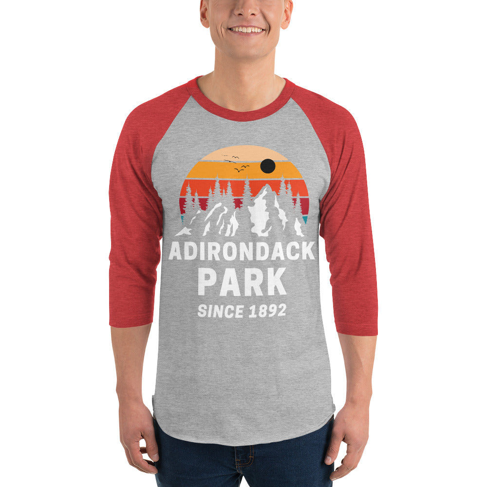 Adirondack Park Mountain Unisex 3/4 sleeve raglan shirt