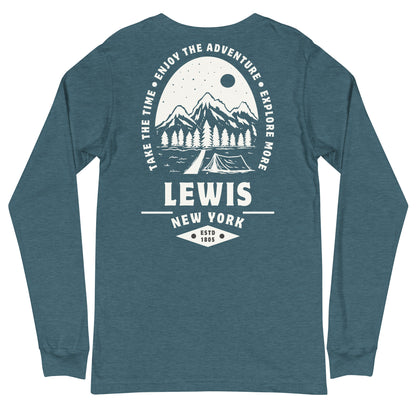 Lewis, NY Adventure Unisex Long Sleeve Tee