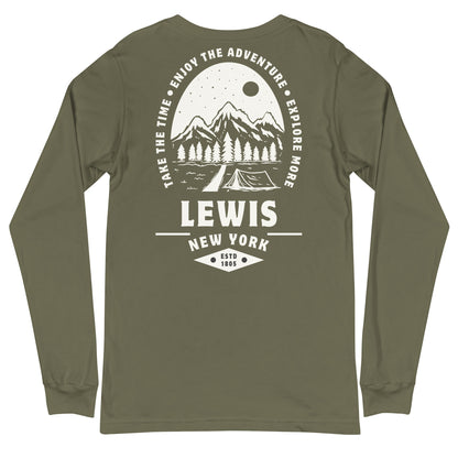 Lewis, NY Adventure Unisex Long Sleeve Tee