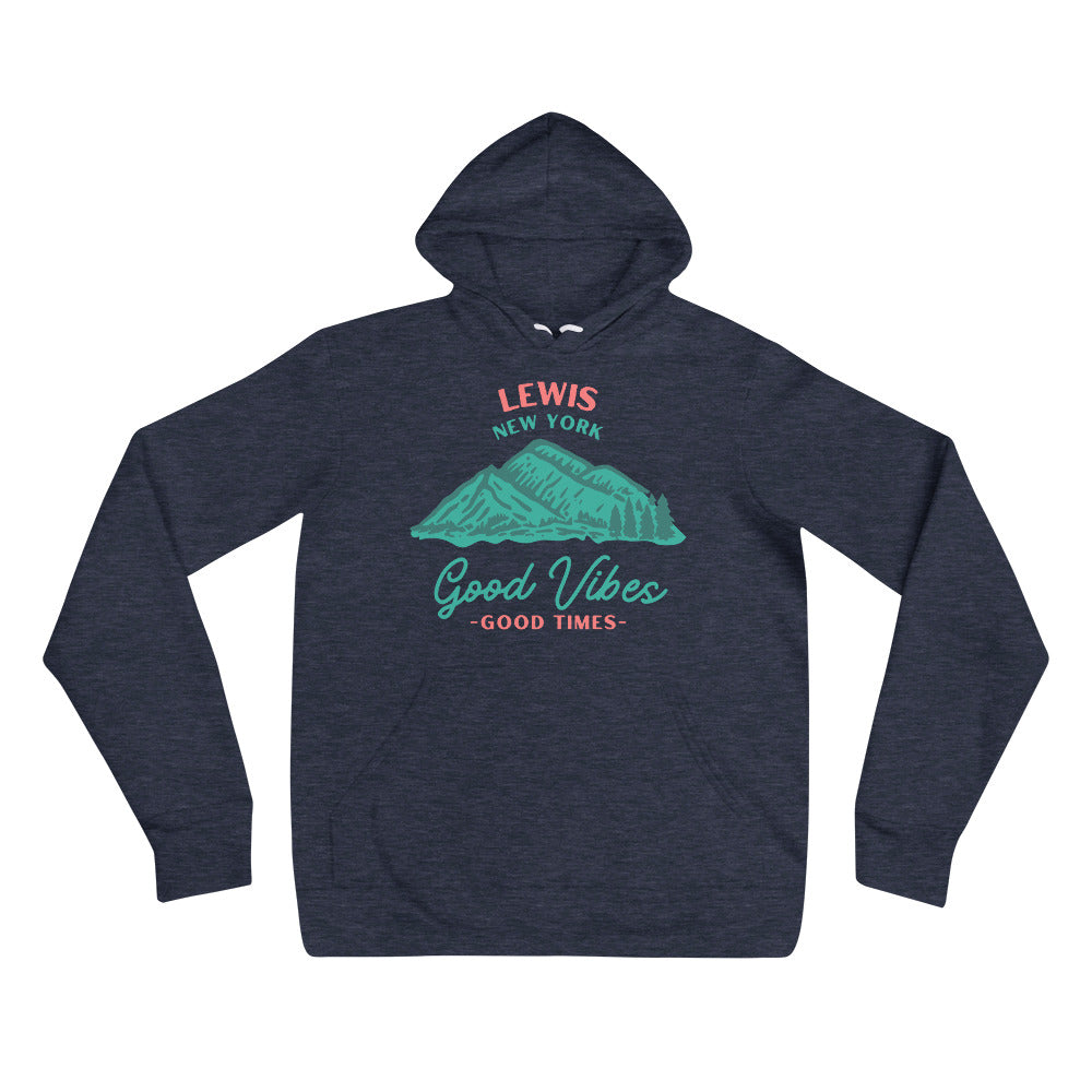 Good Vibes Lewis, NY Unisex hoodie