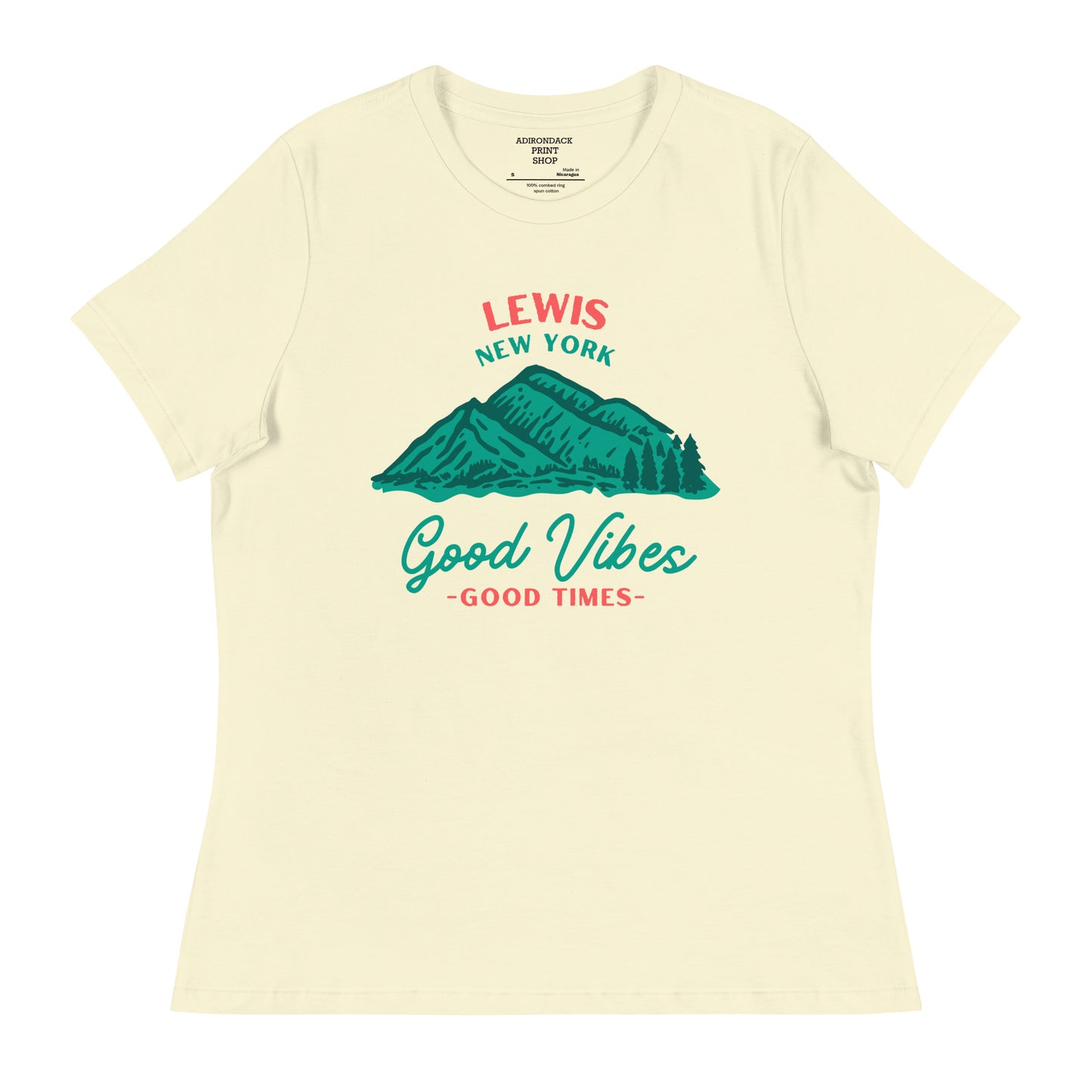 Good Vibes Lewis, NY Women's Relaxed T-Shirt
